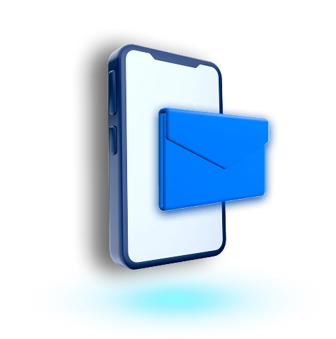 Smartfon z ikonką poczty